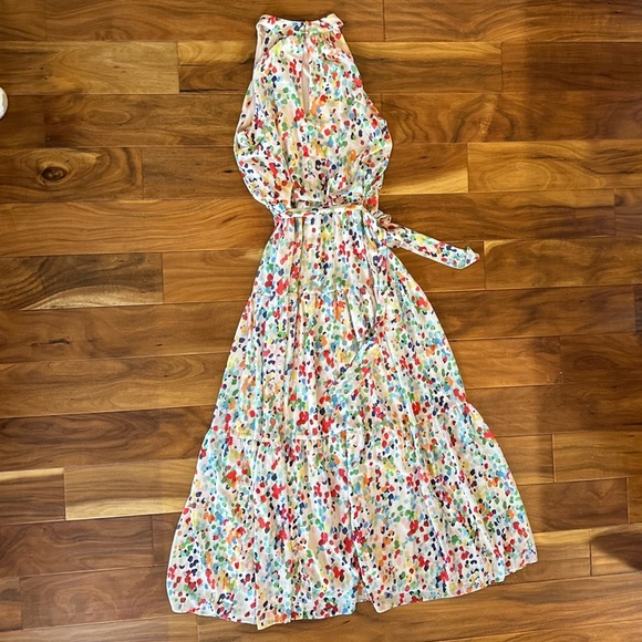 Julia Jordan Abstract Polka Dot Mocked Neck Halter Dress size 6 - Picture 5 of 8